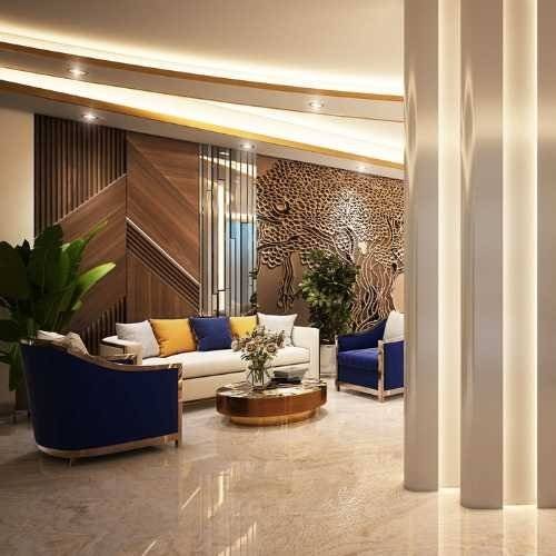 Rahman Hotel Aerocity's contemporary facade with sleek architecture and elegant lighting.