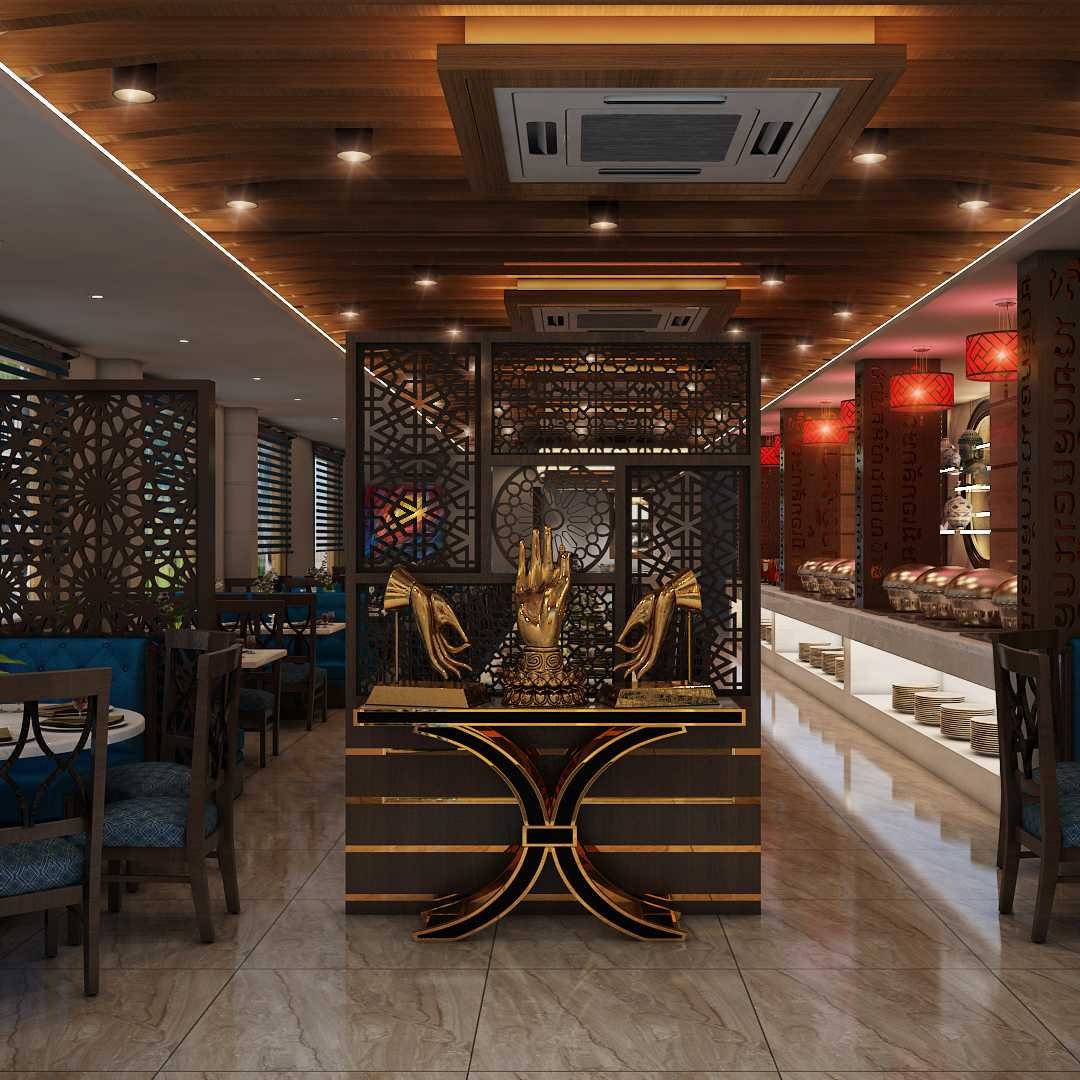 Luxury Hotel Interior Design: Crafting a Perfect Stay Elegant and spacious hotel interior with modern decor, comfortable seating, and warm lighting.