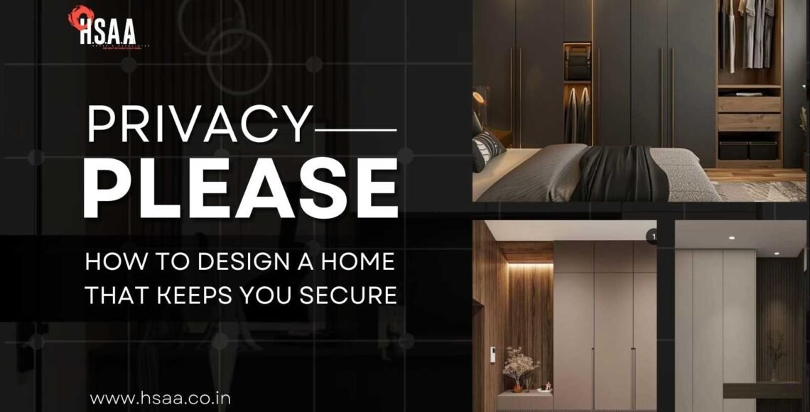 Home interior with privacy and security features.
